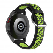 Tech-Protect SoftBand Silicone Sport Band 20mm - силиконова каишка за Galaxy Watch, Huawei Watch, Xiaomi, Garmin и други (20мм) (черен-зелен) 1