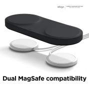 Elago MagSafe Charging Hub Duo - двойна силиконова поставка за безжично зареждане на iPhone чрез поставяне на Apple MagSafe Charger (черен) 2