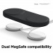 Elago MagSafe Charging Hub Duo - двойна силиконова поставка за безжично зареждане на iPhone чрез поставяне на Apple MagSafe Charger (черен) 3