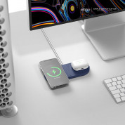 Elago MagSafe Charging Hub Duo - двойна силиконова поставка за безжично зареждане на iPhone чрез поставяне на Apple MagSafe Charger (тъмносин) 8