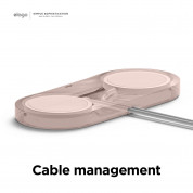 Elago MagSafe Charging Hub Duo - двойна силиконова поставка за безжично зареждане на iPhone чрез поставяне на Apple MagSafe Charger (розов) 3