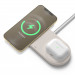 Elago MagSafe Charging Hub Duo - двойна силиконова поставка за безжично зареждане на iPhone чрез поставяне на Apple MagSafe Charger (бежов) 1