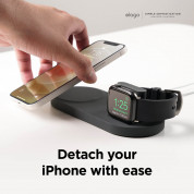 Elago MagSafe Charging Hub Duo Watch - силиконова поставка за зареждане на iPhone и Apple Watch (черна) 6