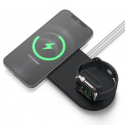 Elago MagSafe Charging Hub Duo Watch - силиконова поставка за зареждане на iPhone и Apple Watch (черна)