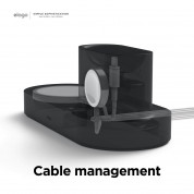 Elago MagSafe Charging Hub Trio 1 - силиконова поставка за зареждане на iPhone, Apple Watch и Apple AirPods Pro (черна) 5