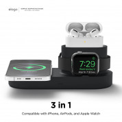 Elago MagSafe Charging Hub Trio 1 - силиконова поставка за зареждане на iPhone, Apple Watch и Apple AirPods Pro (черна) 2