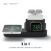 Elago MagSafe Charging Hub Trio 1 - силиконова поставка за зареждане на iPhone, Apple Watch и Apple AirPods Pro (черна) 3