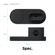 Elago MagSafe Charging Hub Trio 1 - силиконова поставка за зареждане на iPhone, Apple Watch и Apple AirPods Pro (черна) 7