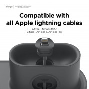 Elago MagSafe Charging Hub Trio 1 - силиконова поставка за зареждане на iPhone, Apple Watch и Apple AirPods Pro (тъмносива) 3