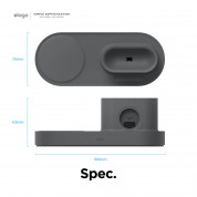 Elago MagSafe Charging Hub Trio 1 - силиконова поставка за зареждане на iPhone, Apple Watch и Apple AirPods Pro (тъмносива) 7