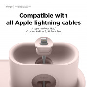 Elago MagSafe Charging Hub Trio 1 - силиконова поставка за зареждане на iPhone, Apple Watch и Apple AirPods Pro (розова) 3