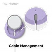 Elago Charging Pad for MagSafe - силиконова поставка за Apple MagSafe Charger (лилав) 6