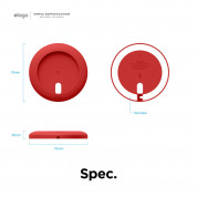 Elago Charging Pad for MagSafe - силиконова поставка за Apple MagSafe Charger (червен) 7