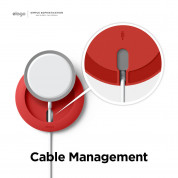 Elago Charging Pad for MagSafe - силиконова поставка за Apple MagSafe Charger (червен) 6