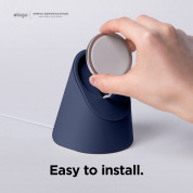 Elago MS1 Charging Stand for MagSafe - силиконова поставка за безжично зареждане на iPhone чрез поставяне на Apple MagSafe Charger (тъмносин) 4