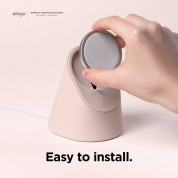 Elago MS1 Charging Stand for MagSafe - силиконова поставка за безжично зареждане на iPhone чрез поставяне на Apple MagSafe Charger (розов) 4