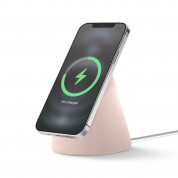 Elago MS1 Charging Stand for MagSafe - силиконова поставка за безжично зареждане на iPhone чрез поставяне на Apple MagSafe Charger (розов)
