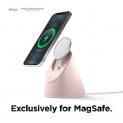 Elago MS1 Charging Stand for MagSafe - силиконова поставка за безжично зареждане на iPhone чрез поставяне на Apple MagSafe Charger (розов) 2
