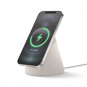 Elago MS1 Charging Stand for MagSafe - силиконова поставка за безжично зареждане на iPhone чрез поставяне на Apple MagSafe Charger (бежов)