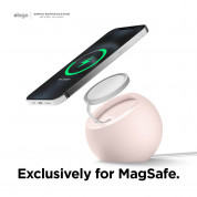 Elago MS2 Charging Stand for MagSafe - силиконова поставка за безжично зареждане на iPhone чрез поставяне на Apple MagSafe Charger (розов) 2