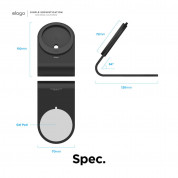 Elago MS3 Aluminum Charging Stand for MagSafe - алуминиева поставка за безжично зареждане на iPhone чрез поставяне на Apple MagSafe Charger (черен) 8