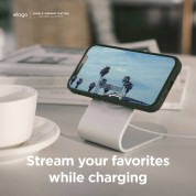 Elago MS3 Aluminum Charging Stand for MagSafe - алуминиева поставка за безжично зареждане на iPhone чрез поставяне на Apple MagSafe Charger (черен) 2