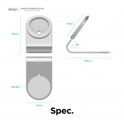 Elago MS3 Aluminum Charging Stand for MagSafe - алуминиева поставка за безжично зареждане на iPhone чрез поставяне на Apple MagSafe Charger (сребрист) 8