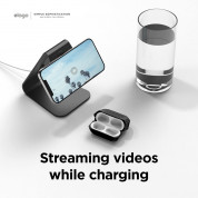 Elago MS4 Aluminum Charging Stand for MagSafe - алуминиева поставка за безжично зареждане на iPhone чрез поставяне на Apple MagSafe Charger (черен) 2