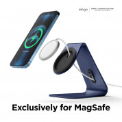 Elago MS4 Aluminum Charging Stand for MagSafe - алуминиева поставка за безжично зареждане на iPhone чрез поставяне на Apple MagSafe Charger (тъмносин) 3
