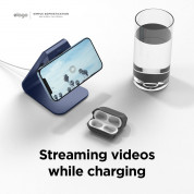 Elago MS4 Aluminum Charging Stand for MagSafe - алуминиева поставка за безжично зареждане на iPhone чрез поставяне на Apple MagSafe Charger (тъмносин) 2