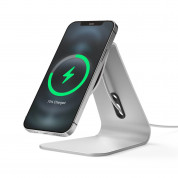 Elago MS4 Aluminum Charging Stand for MagSafe - алуминиева поставка за безжично зареждане на iPhone чрез поставяне на Apple MagSafe Charger (сребрист)