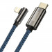 Baseus Legend Elbow USB-C to Lightning Cable PD 20W (CACS000203) - USB-C към Lightning кабел за Apple устройства с Lightning порт (100 см) (син) 2