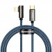 Baseus Legend Elbow USB-C to Lightning Cable PD 20W (CACS000303) - USB-C към Lightning кабел за Apple устройства с Lightning порт (200 см) (син) 1