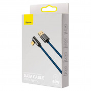 Baseus Legend Elbow USB to USB-C Cable PD 2.0 66W (CACS000503) - здрав кабел с въжена оплетка и бързо зареждане за устройства с USB-C порт (200 см) (син) 16