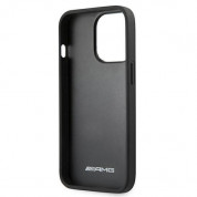 AMG Hot Stamped Genuine Leather Hard Case - дизайнерски кожен кейс (естествена кожа) за iPhone 13 Pro (черен) 6