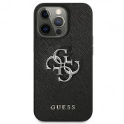 Guess Saffiano 4G Metal Logo Leather Hard Case for iPhone 13 Pro (black) 3