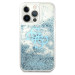Guess Liquid Big Liquid Glitter Case - дизайнерски кейс с висока защита за iPhone 13 Pro Max (син) 4