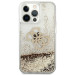 Guess Liquid Big Liquid Glitter Case - дизайнерски кейс с висока защита за iPhone 13 Pro Max (златист) 3