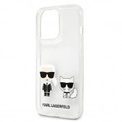Karl Lagerfeld Karl & Choupette Case - дизайнерски кейс с висока защита за iPhone 13 Pro (прозрачен) 5
