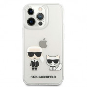 Karl Lagerfeld Karl & Choupette Case - дизайнерски кейс с висока защита за iPhone 13 Pro (прозрачен) 2