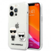 Karl Lagerfeld Karl & Choupette Case - дизайнерски кейс с висока защита за iPhone 13 Pro (прозрачен)