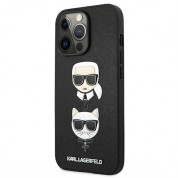 Karl Lagerfeld Karl & Choupette Saffiano Leather Case for iPhone 13 Pro (black) 1