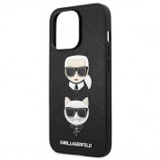 Karl Lagerfeld Karl & Choupette Saffiano Leather Case for iPhone 13 Pro (black) 5
