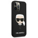 Karl Lagerfeld Head Silicone Case - дизайнерски силиконов кейс за iPhone 13 Pro (черен) 2