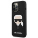 Karl Lagerfeld Head Silicone Case - дизайнерски силиконов кейс за iPhone 13 Pro (черен) 3