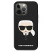 Karl Lagerfeld Head Silicone Case - дизайнерски силиконов кейс за iPhone 13 Pro (черен) 4