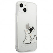 Karl Lagerfeld Choupette Fun Case - дизайнерски кейс с висока защита за iPhone 13 (прозрачен) 3