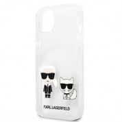 Karl Lagerfeld Karl & Choupette Case - дизайнерски кейс с висока защита за iPhone 13 (прозрачен) 5