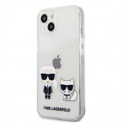Karl Lagerfeld Karl & Choupette Case - дизайнерски кейс с висока защита за iPhone 13 (прозрачен) 1