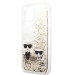 Karl Lagerfeld Liquid Glitter Karl & Choupette Case - дизайнерски кейс с висока защита за iPhone 13 (прозрачен-златист) 6